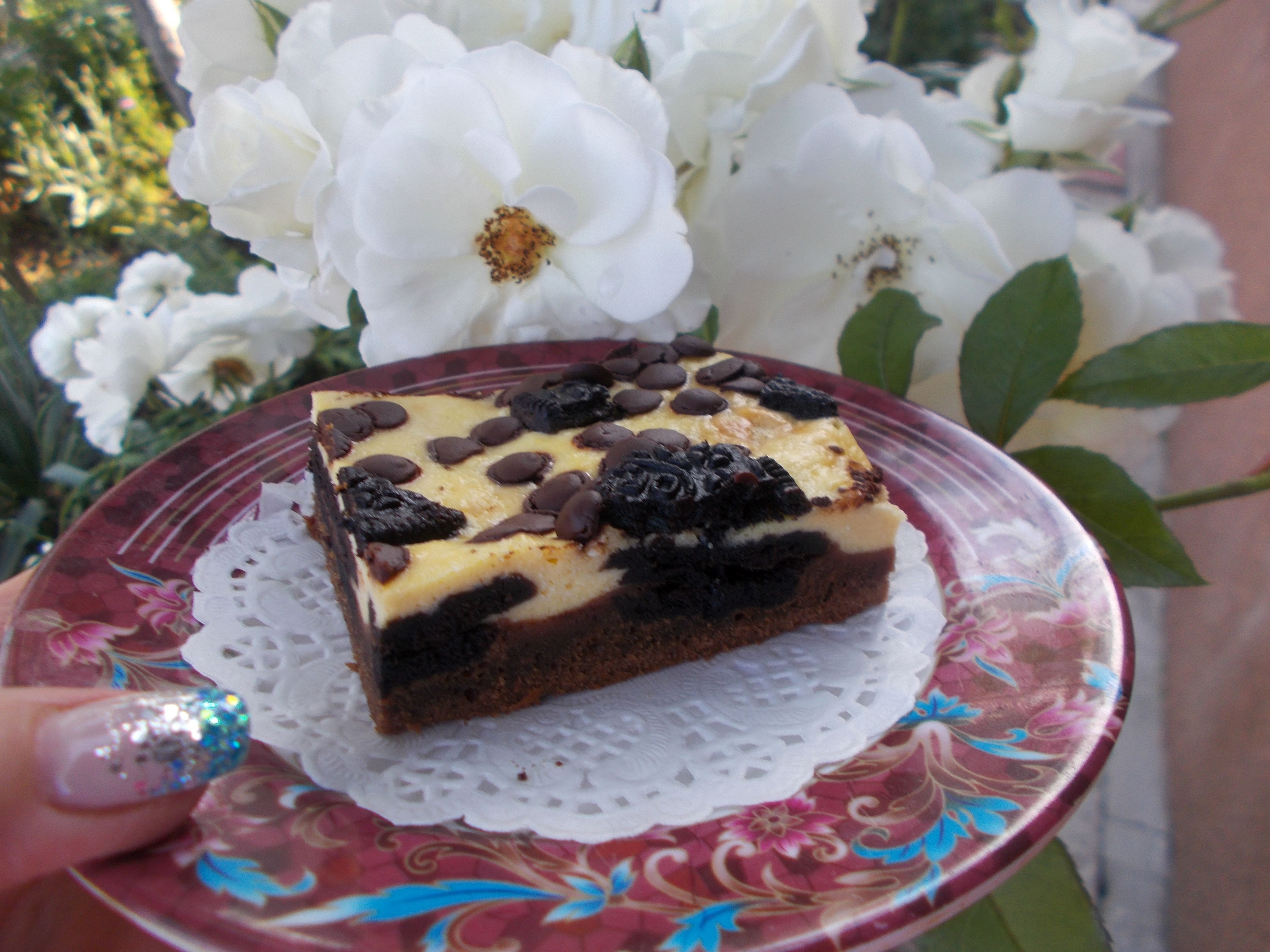 Desert prajitura cu branza dulce si biscuiti Oreo