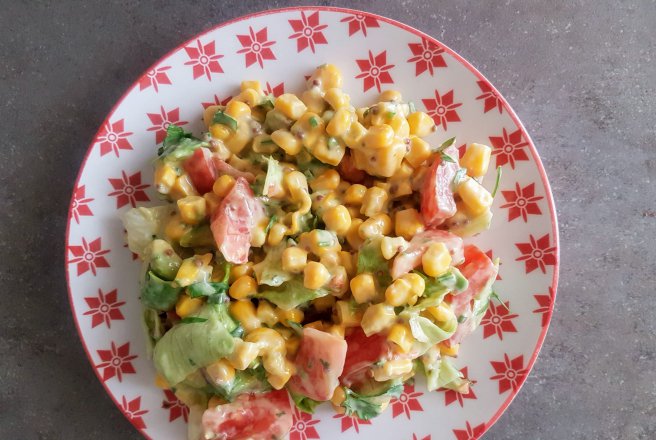 Salata de porumb cu avocado si branza Feta