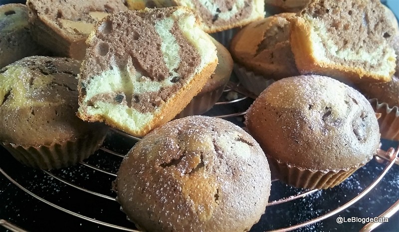 Desert muffins cu ciocolata si vanilie