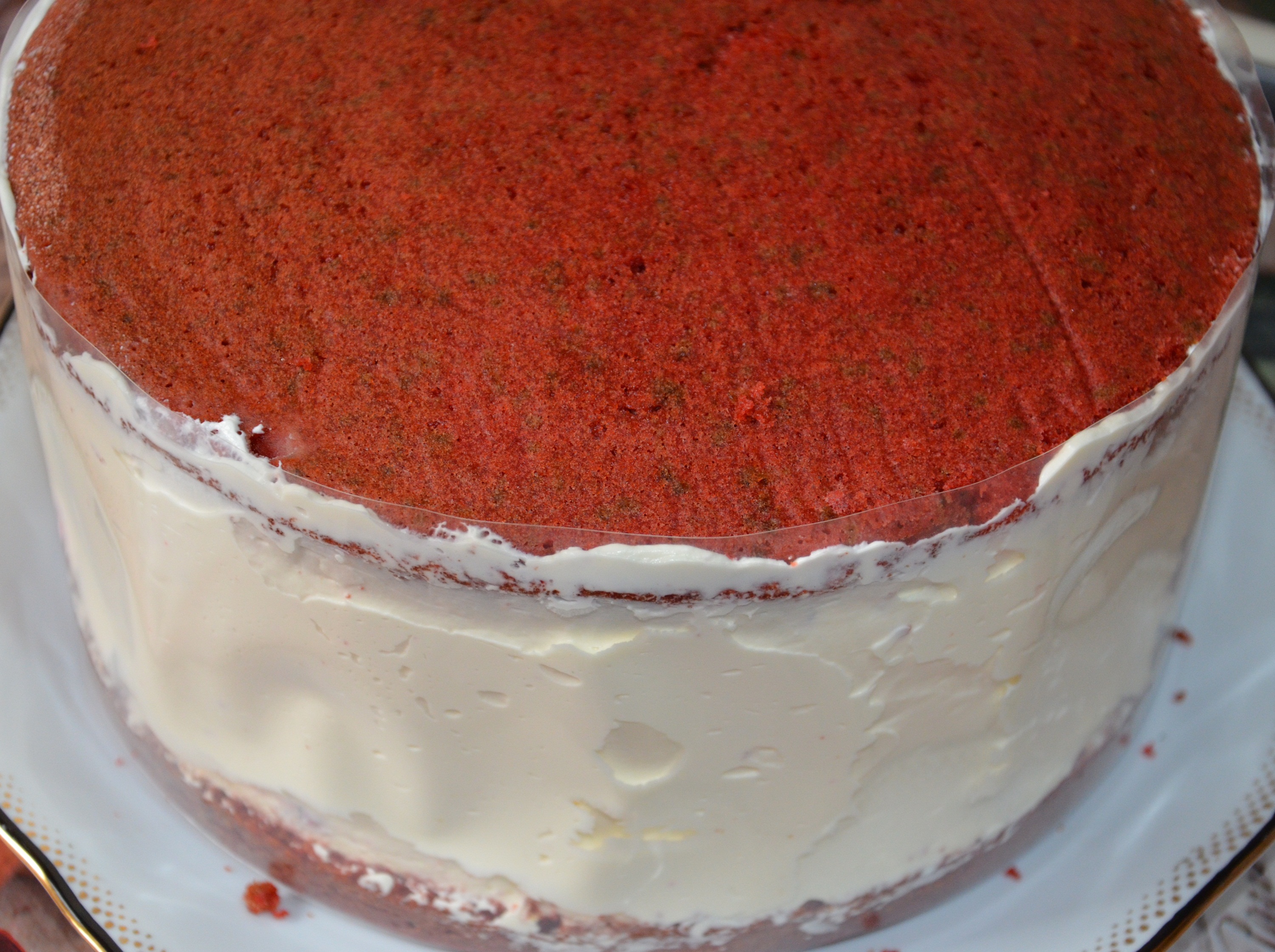 Tort Red Velvet, cu crema de branza si lamaie