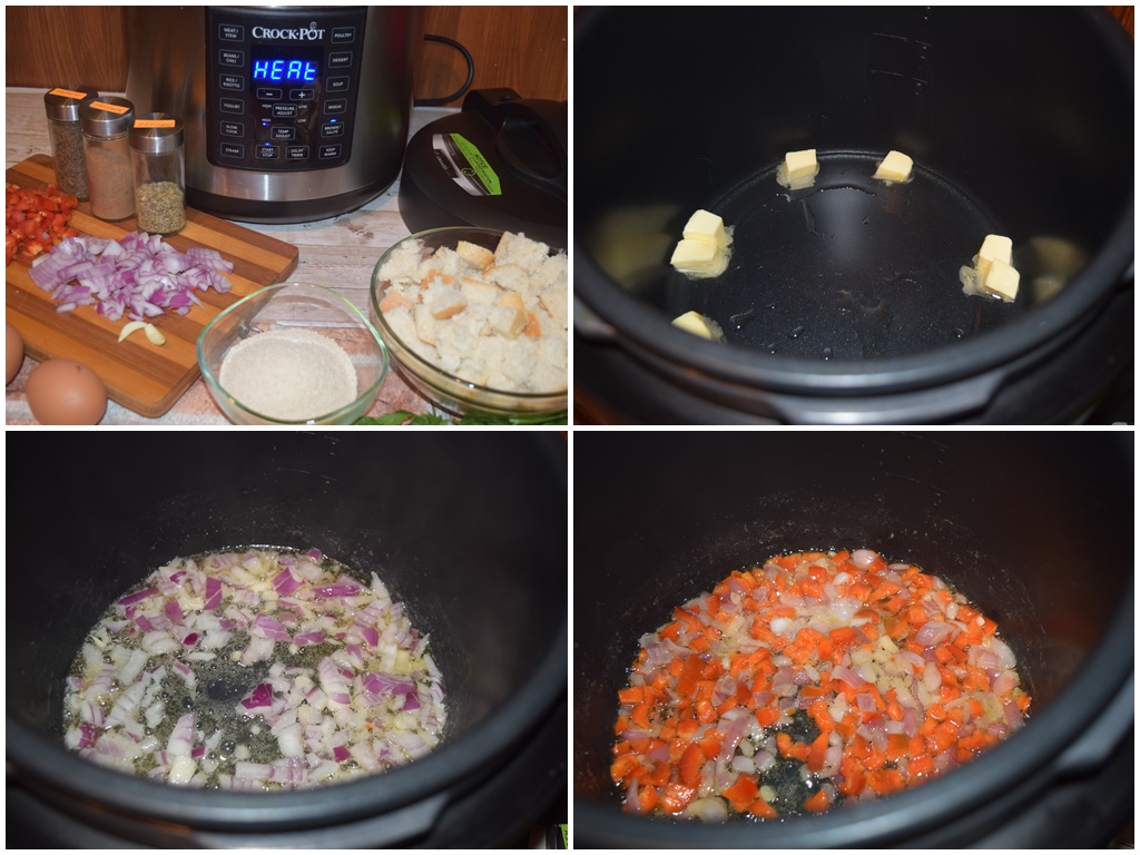 Tocana de ardei copti cu galuste bavareze, la Multicooker Crock Pot Express cu gatire sub presiune