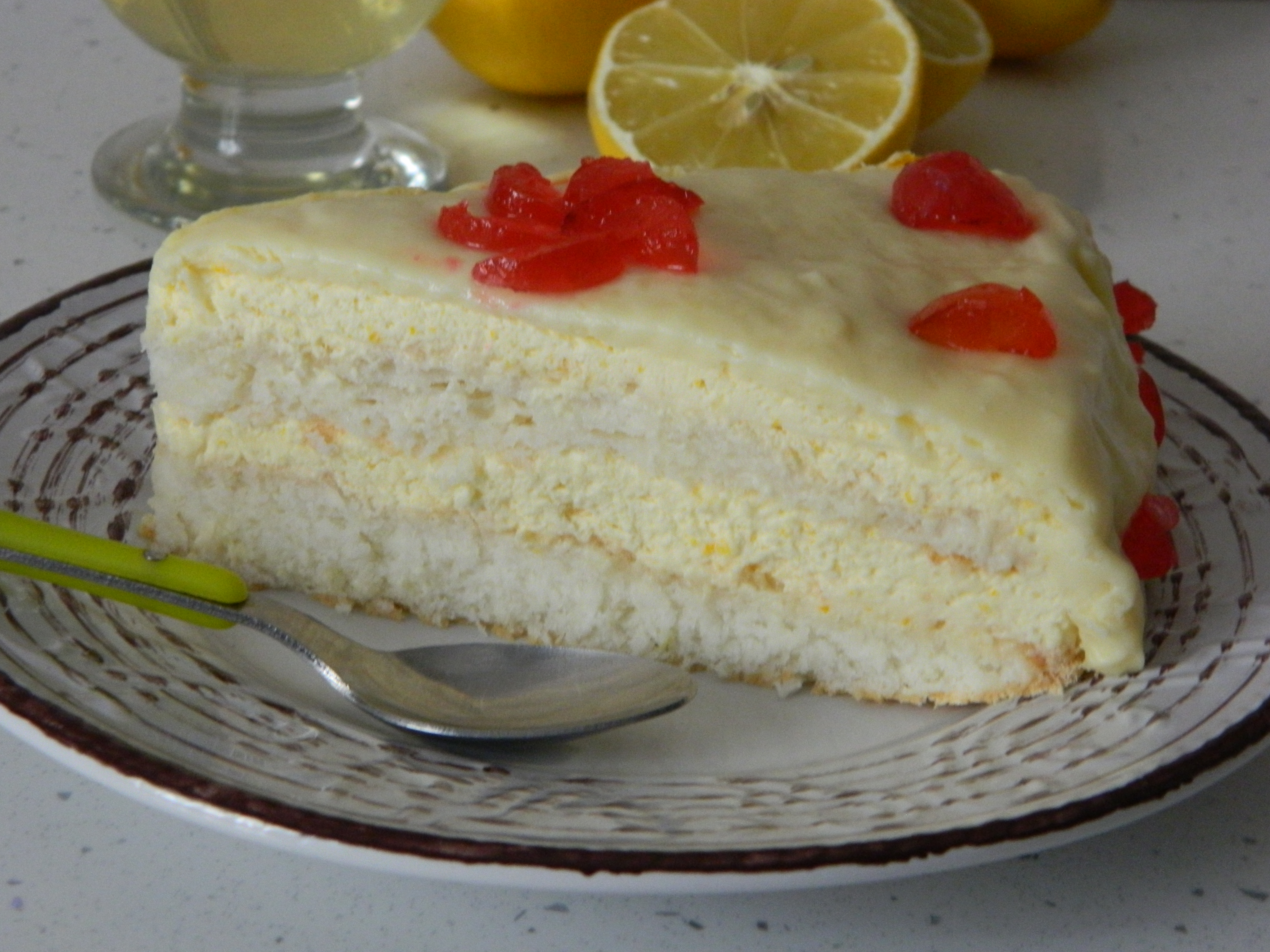 Desert tort cu nuca de cocos si crema de lamaie