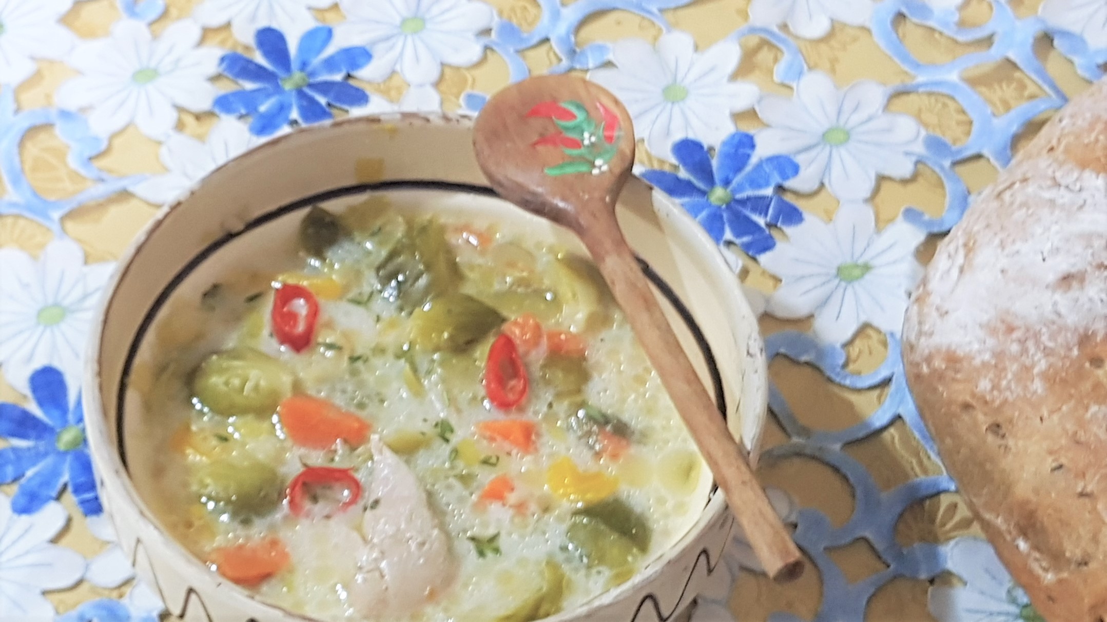 Ciorba de cocos cu varza de Bruxelles