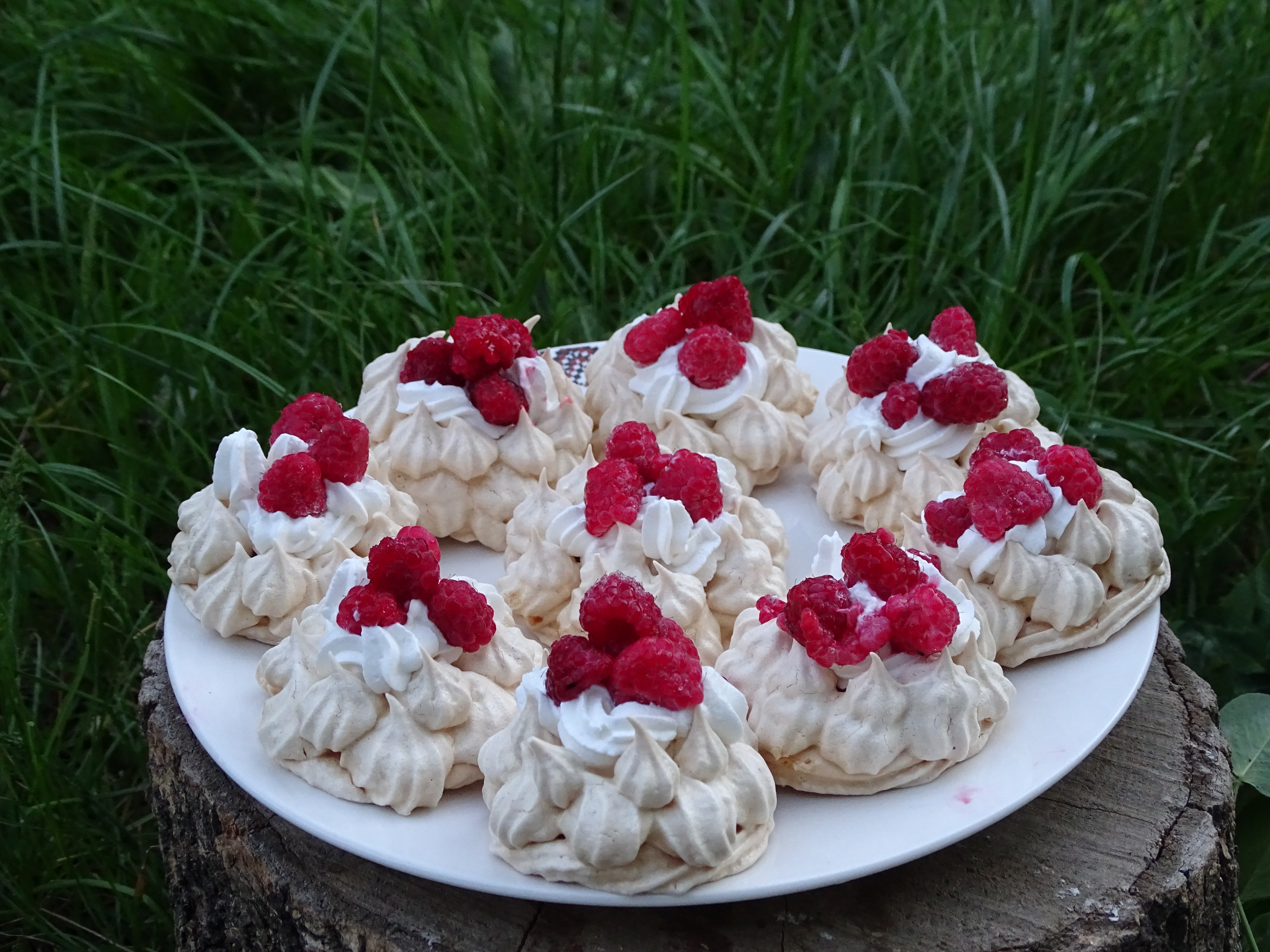 Desert mini Pavlova cu zmeura