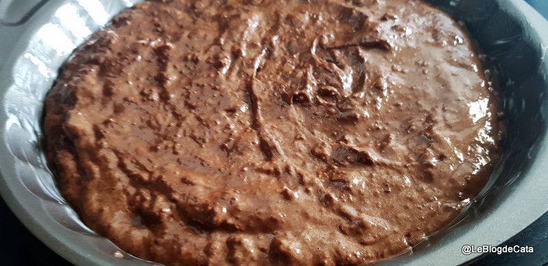 Desert prajitura cu ciocolata, banana si piureu de dovleac (fara gluten)