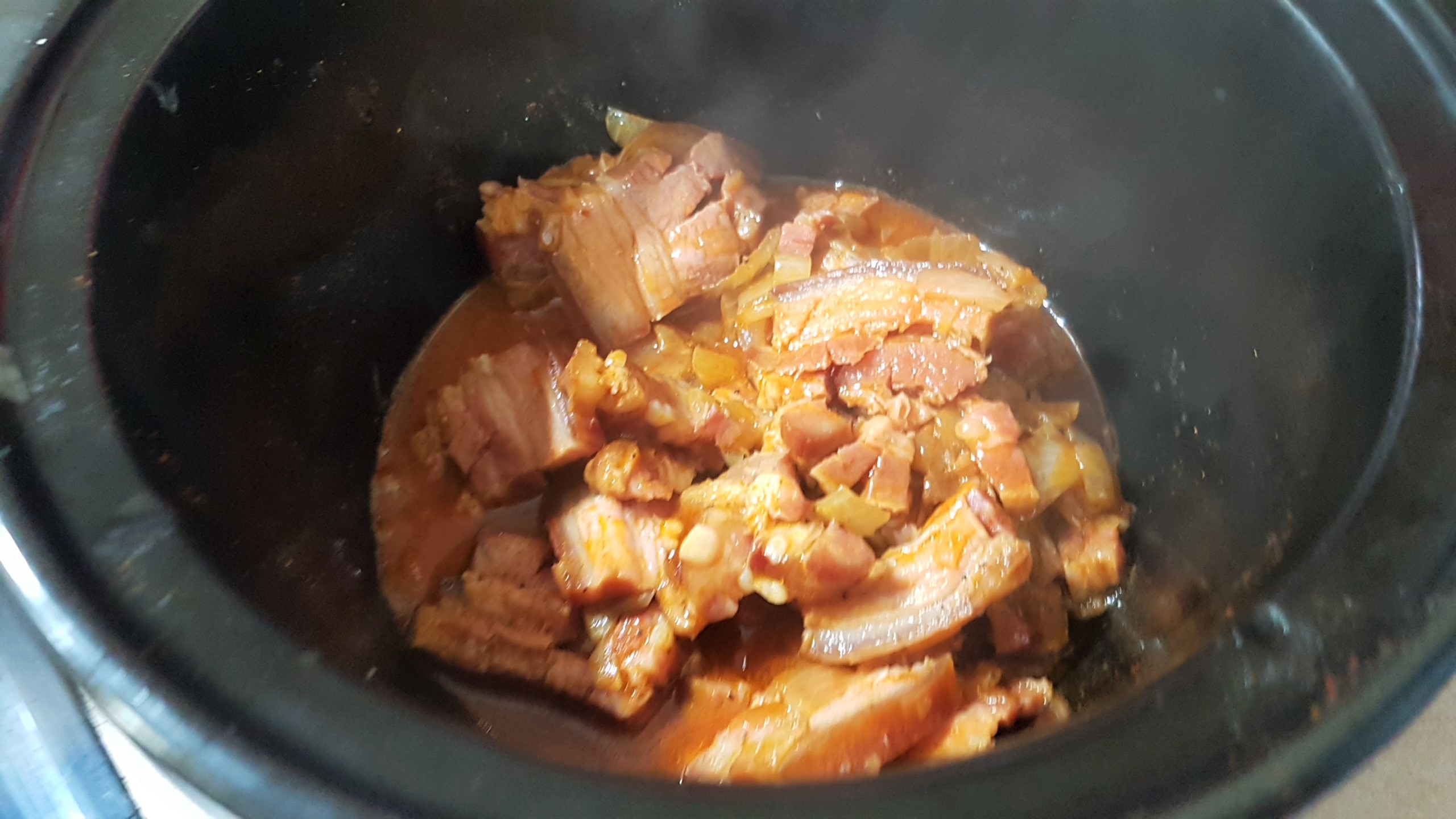 Fasole frecata la slow cooker Crock Pot