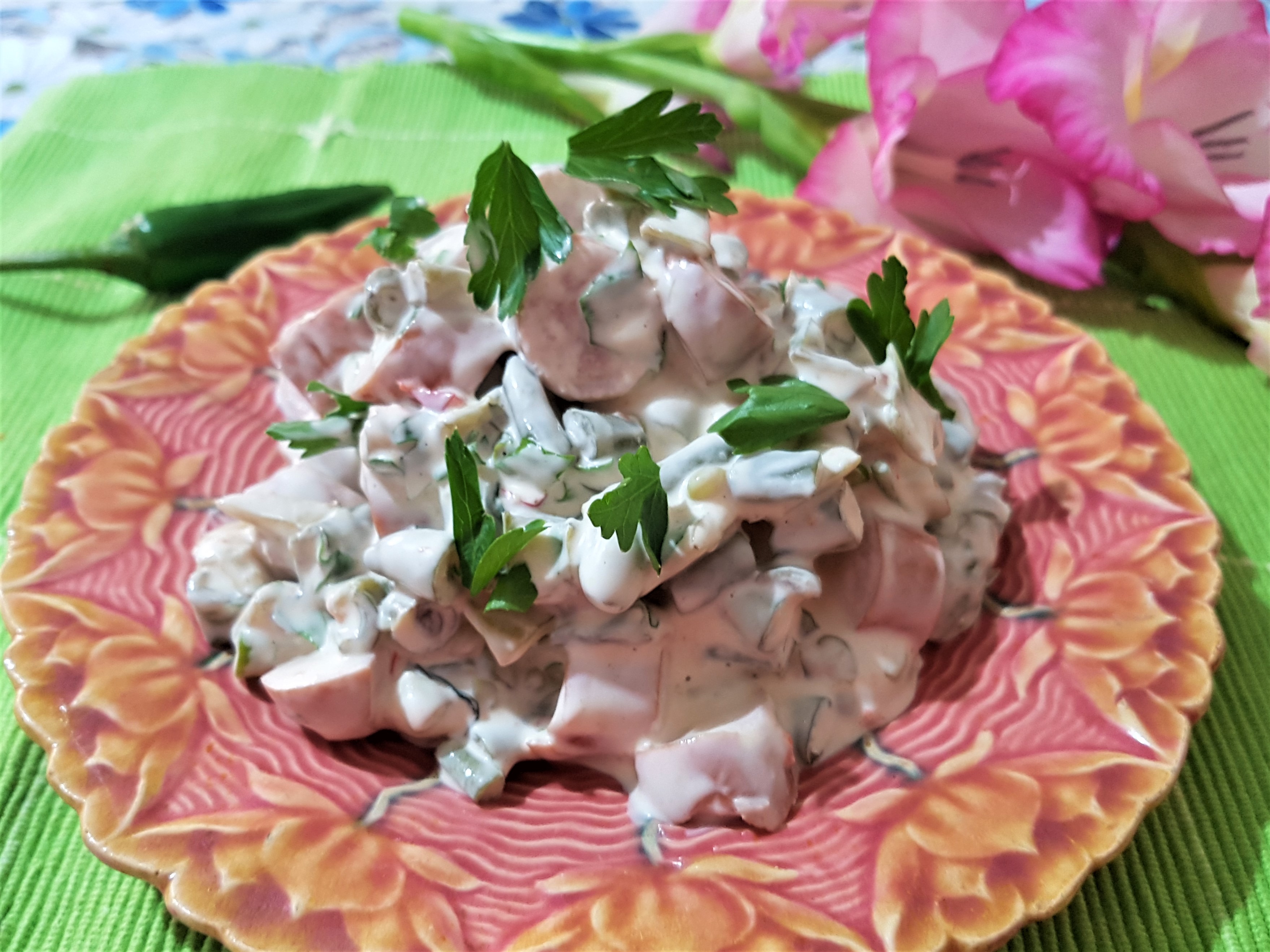 Salata de fasole verde cu cremvusti