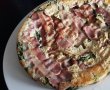 Aperitiv tarta rasturnata cu spanac, bacon si branza de capra-6