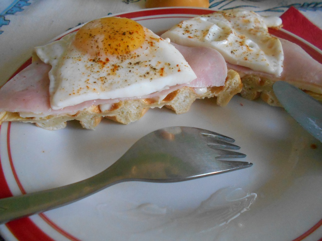 Aperitiv gofre Croque Monsieur