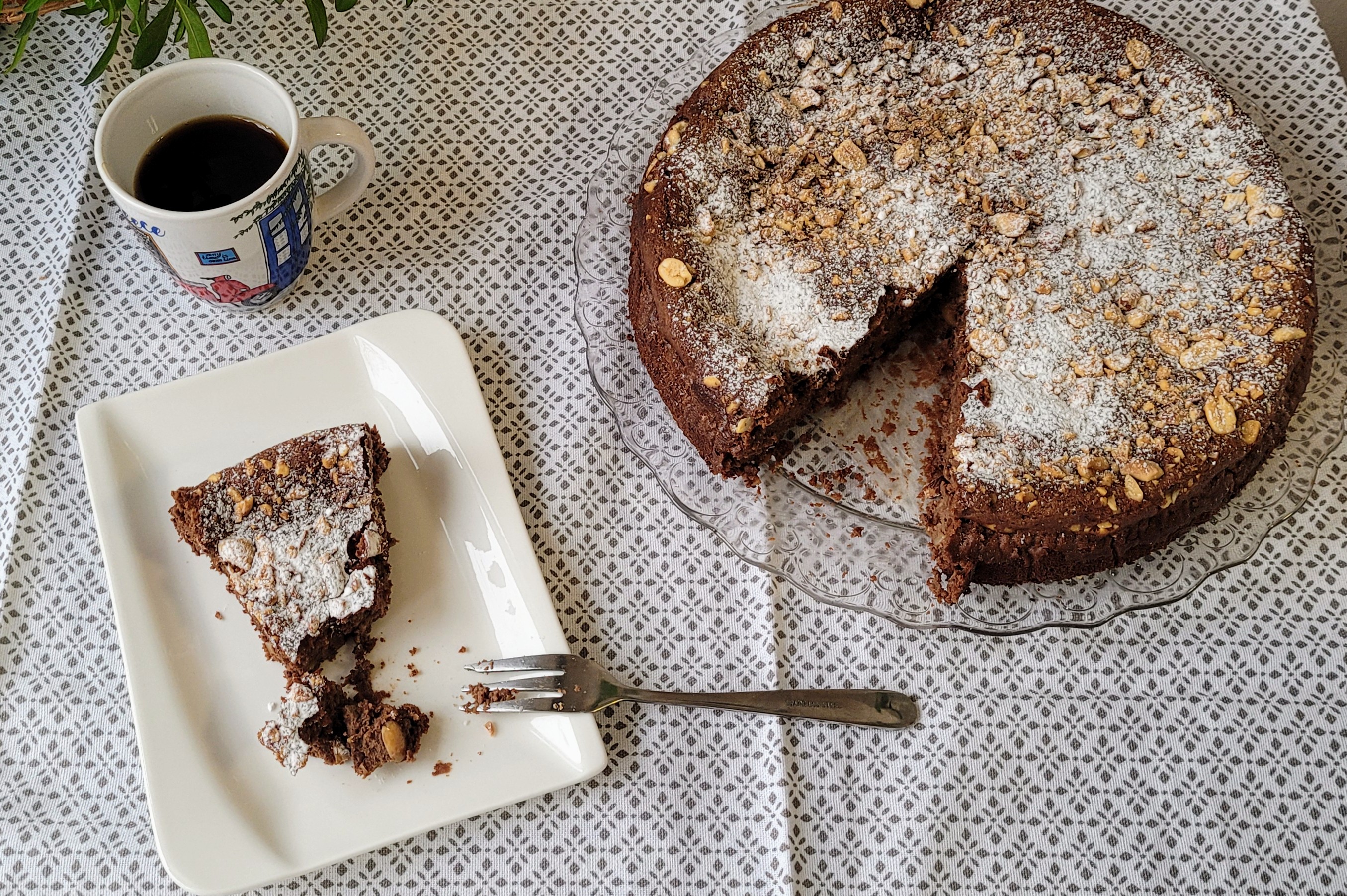 Desert negresa cu ciocolata si ricotta