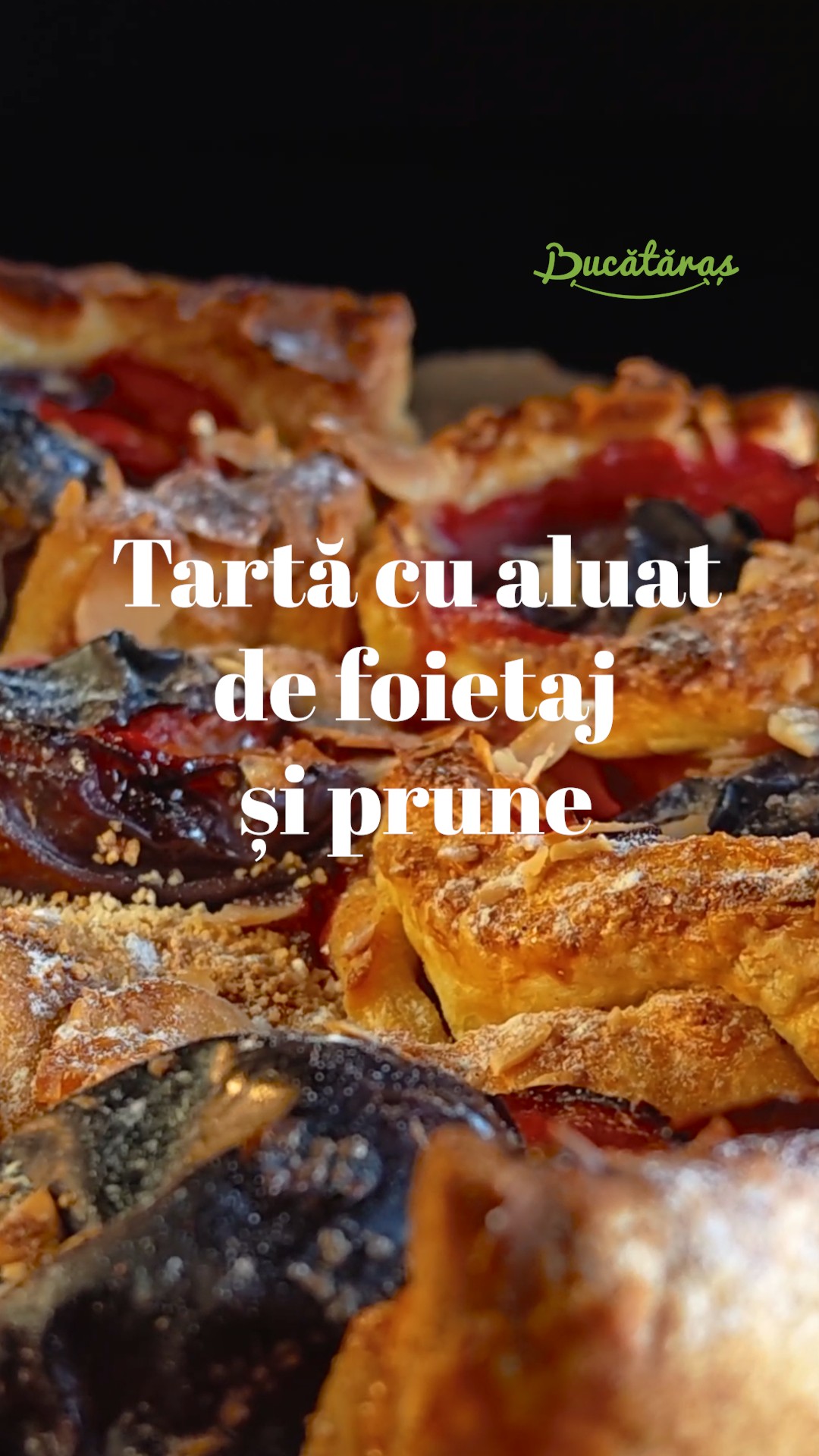 Tarta cu foitaj și prune - Desertul rapid și delicios